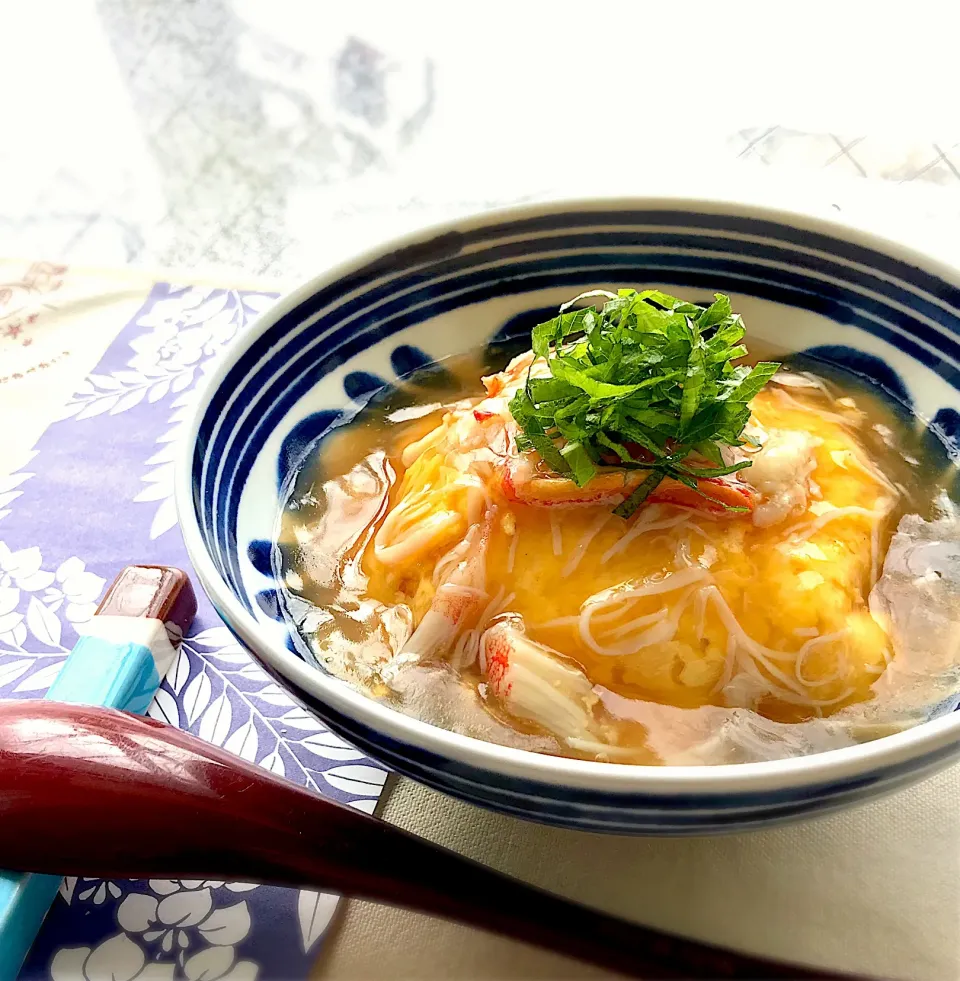 昼ごはん 蟹天津飯🦀|砂雪さん