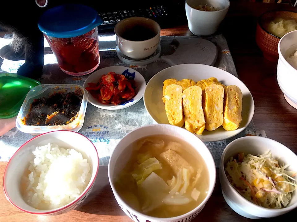 玉子焼きで朝ごはん|こんこんさん