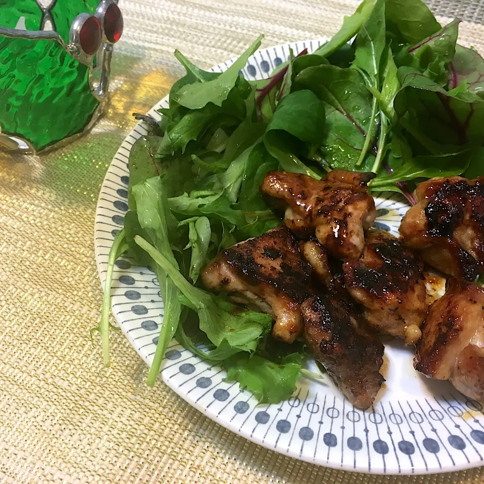 鶏もも肉のマスタード焼き|こぐまさん