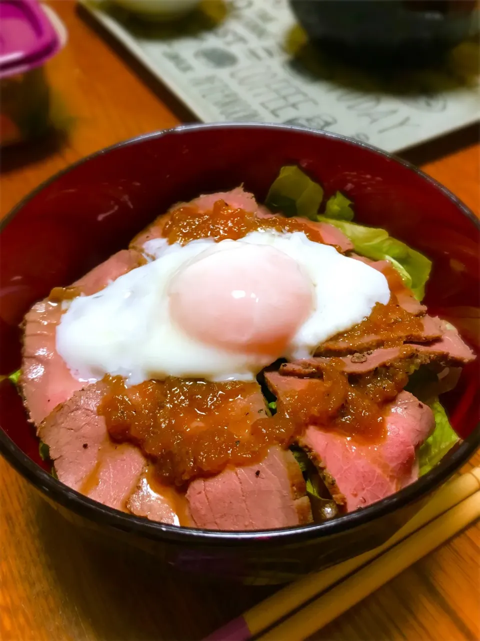 ローストビーフ丼🍴|ちはるさん