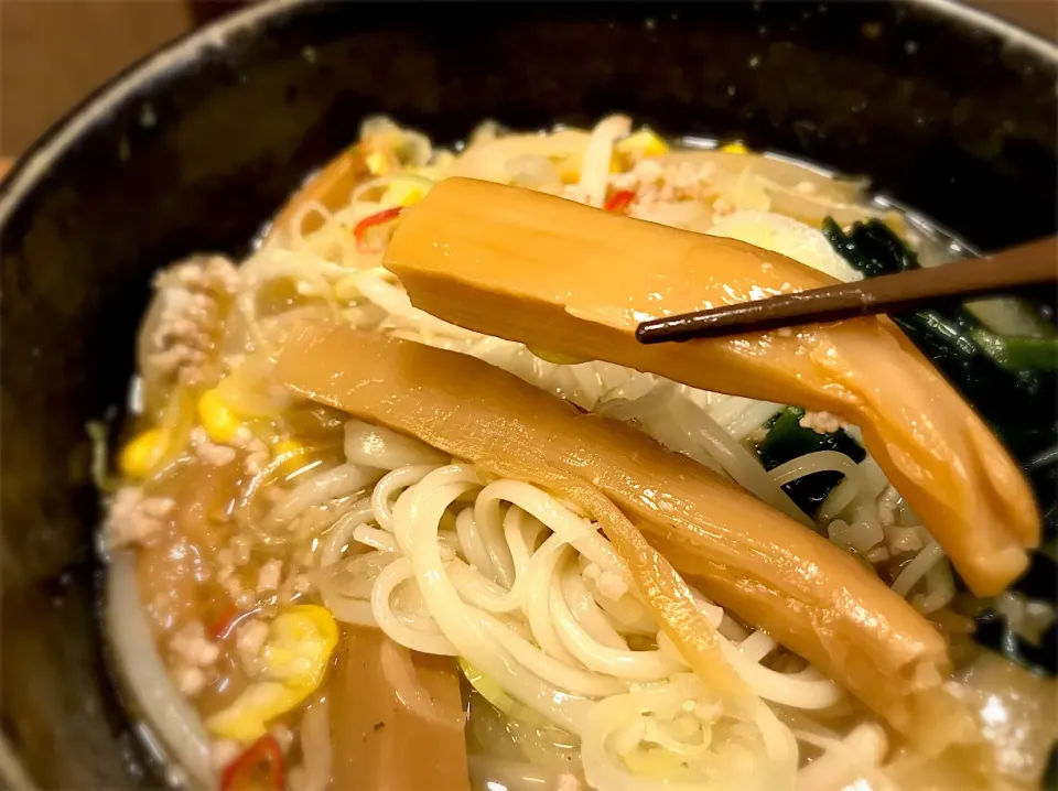 Snapdishの料理写真:肉味噌温めん6|半田手延べそうめんの店 阿波や壱兆さん