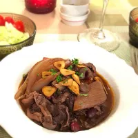 Tomokoちゃんの 牛肉の赤ワイン煮込🍷💗