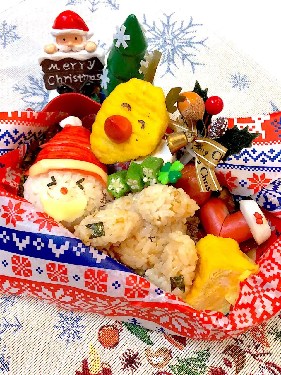 #クリスマスお弁当  #キャラ弁  #娘のお弁当  #学生弁当|Yuki Kawasumiさん