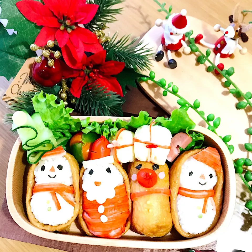 Snapdishの料理写真:お稲荷さん🎅💕
 #クリスマス弁当|ゆーママさん