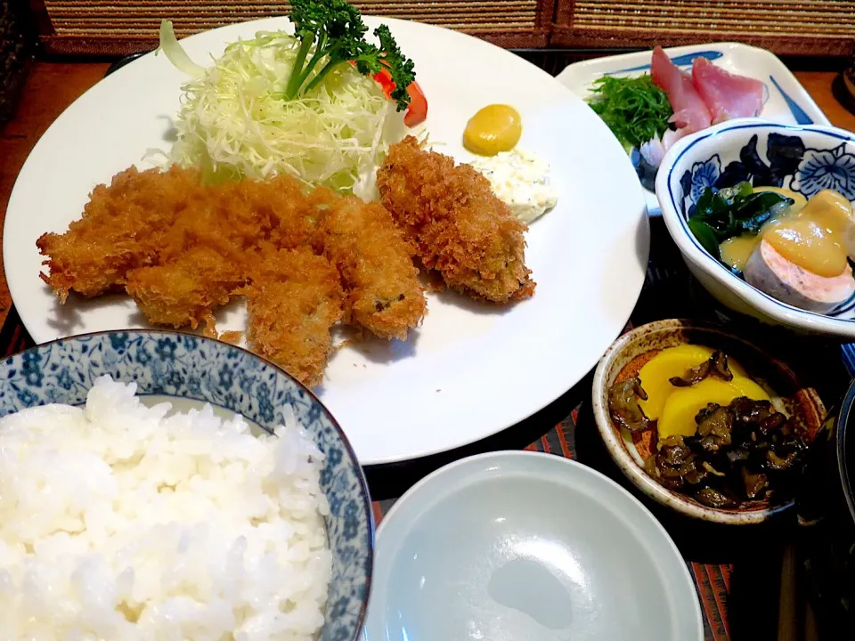 くぅー！たまらん！カキフライ定食@多賀山 三越前|Mickeeさん