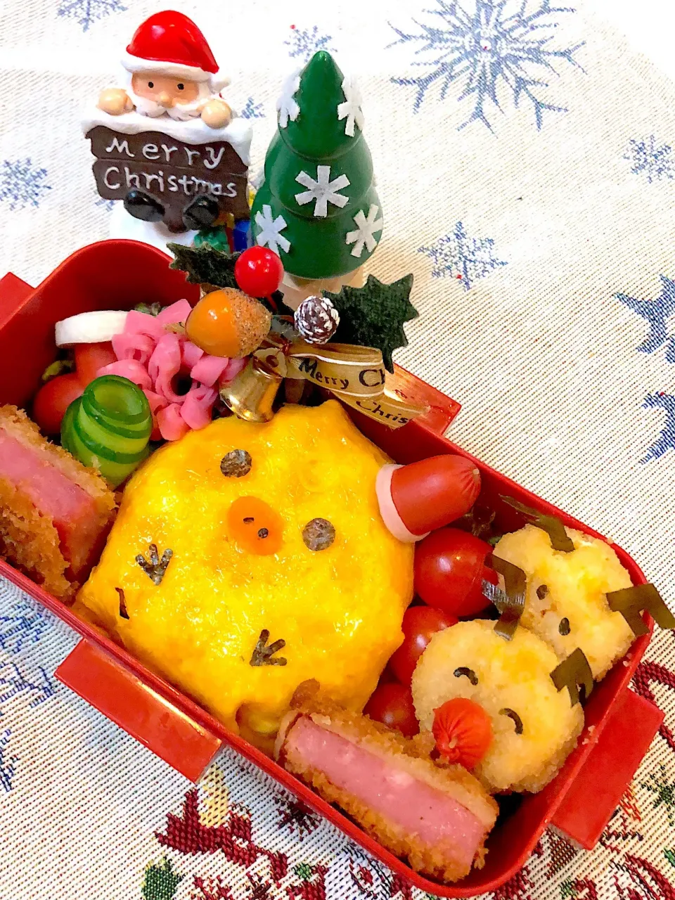 #キャラ弁  #クリスマスお弁当  #キイロイトリ  #娘のお弁当  #学生弁当|Yuki Kawasumiさん