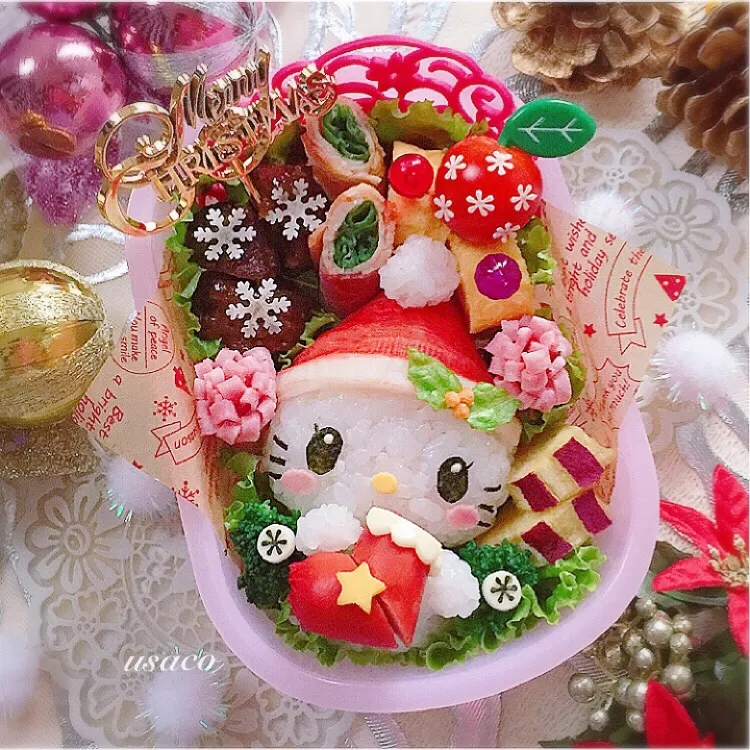 サンタキティのクリスマス弁当♡|usacoさん