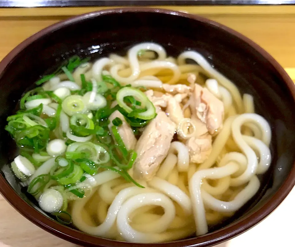 けふは、博多駅新幹線用コンコース内のカシワうどん屋さんで昼餉🍜いつもなら3/4番ホームのうどん屋さんに行くのだけど、券売機故障で店員の態度が余りにもタコすぎたから断念🐙|にゃあ（芸名）さん