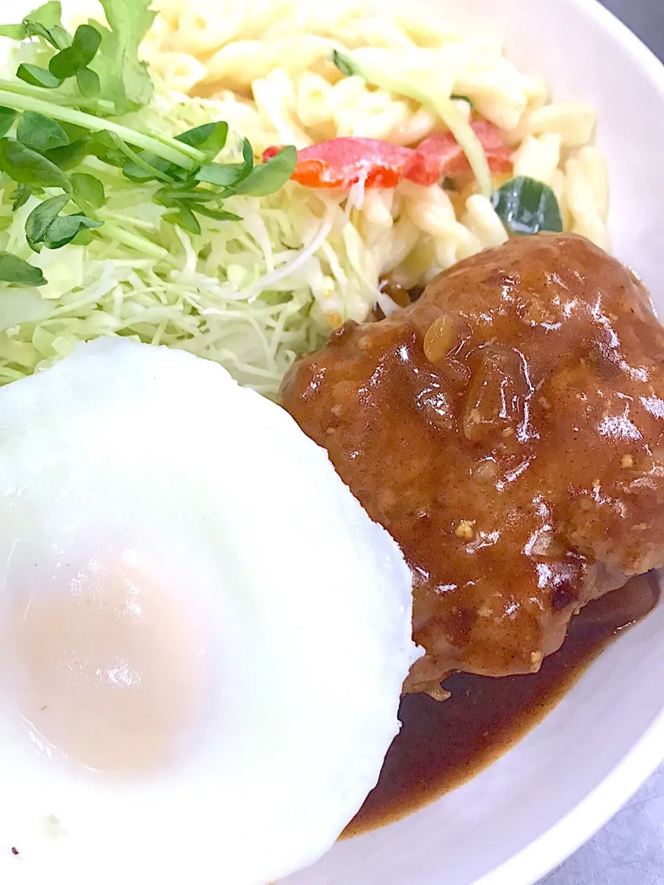 チーズinハンバーグ|学食おばちゃんさん