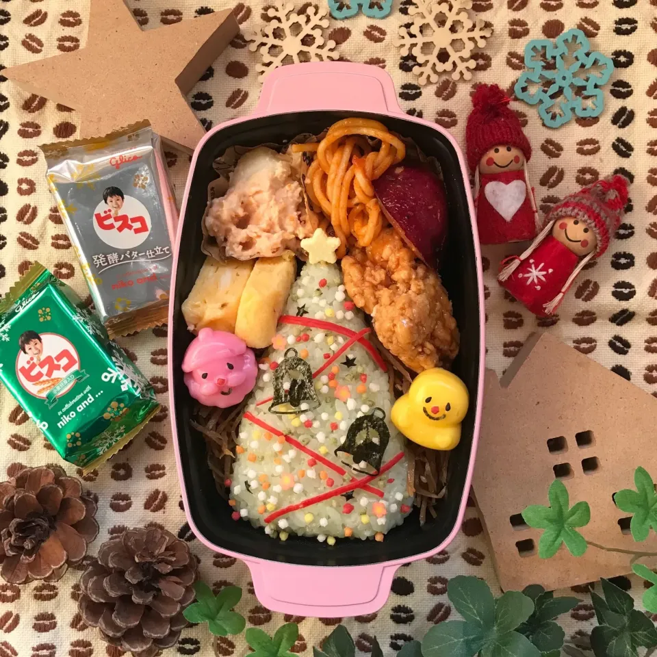 2017.12.14❁︎クリスマスツリー弁当 #デコ弁  #娘のお弁当  #クリスマス弁当|ハルちゃんのお弁当さん