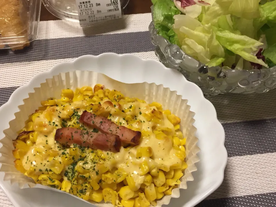 Snapdishの料理写真:コーンベーコン|愛ペガさん