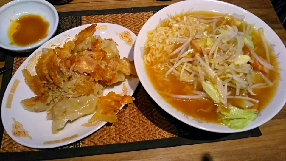 チャルメラ味噌ラーメン＆餃子|まぐろさん