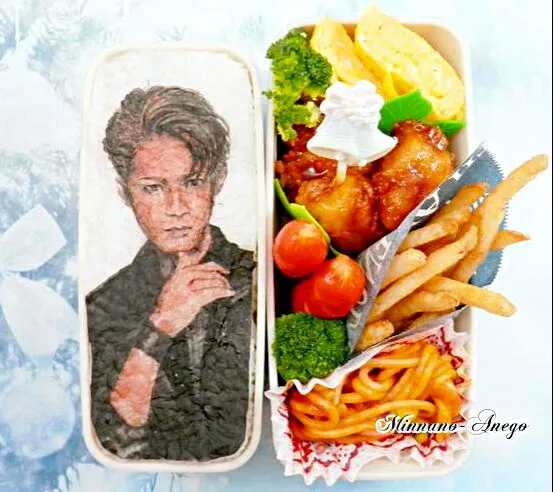 GENERATIONS from EXILE TRIBE『片寄涼太』弁当
 #オブラートアート
 #オブアート
 #似顔絵弁当|みんなのあねごさん