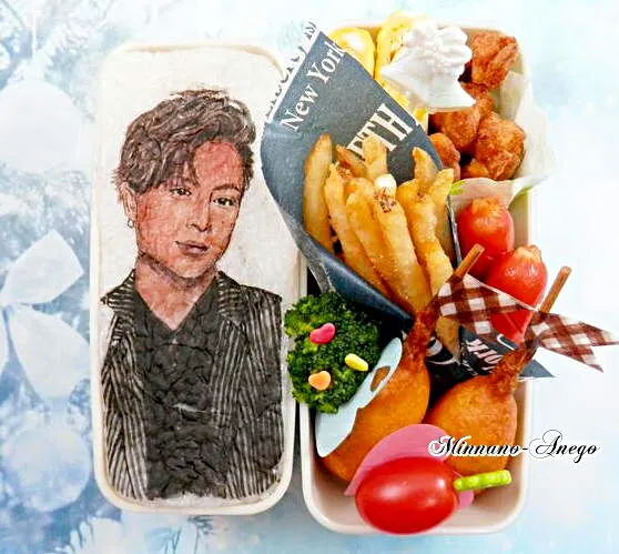 GENERATIONS from EXILE TRIBE『白濱亜嵐』弁当
 #オブラートアート
 #オブアート
 #似顔絵弁当|みんなのあねごさん