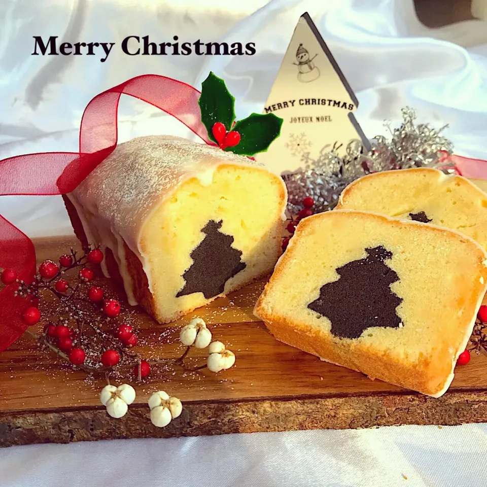 クリスマスツリーのパウンドケーキ🎄|satominさん