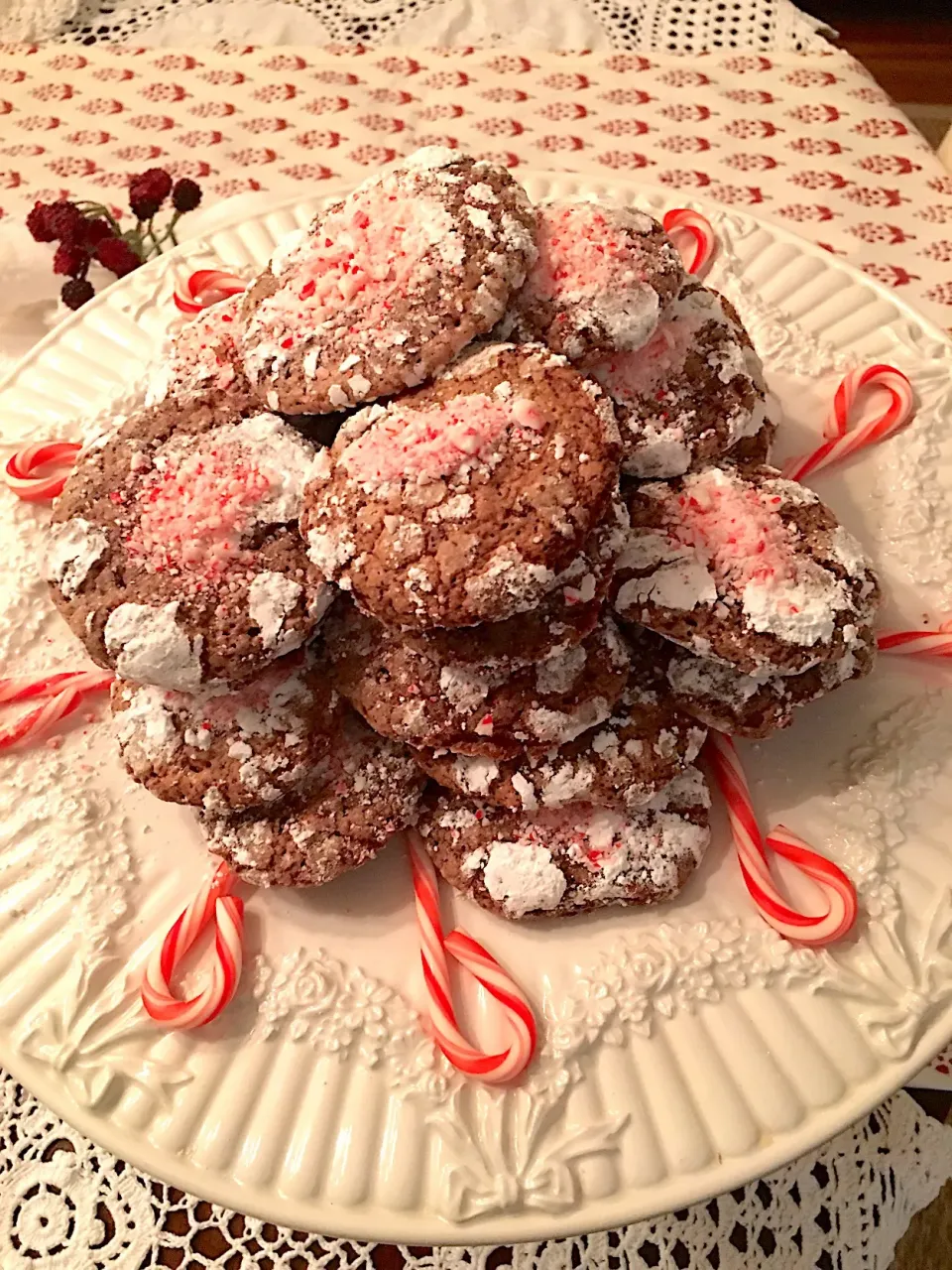 Chocolate Peppermint Crinkle cookies  #crinkles #cookiecrinkles|🌺IAnneさん