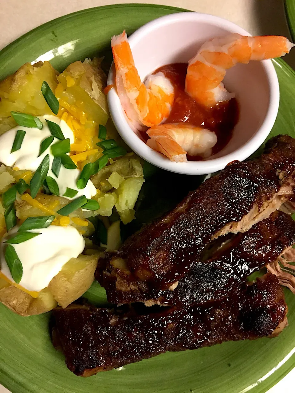 Ribs from shepherds farm with shrimp|Polly Annaさん