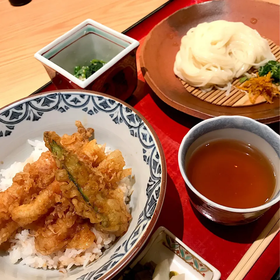 穴子天丼と細切りざる饂飩御膳|r1990297さん