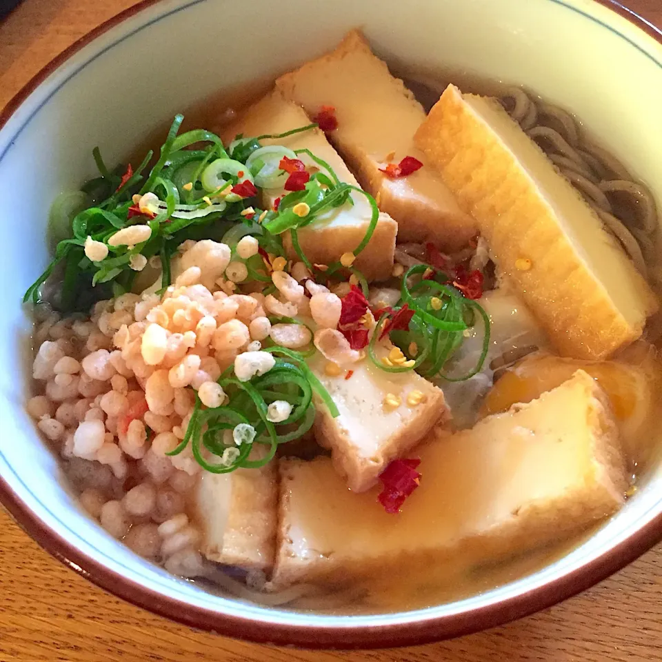 そば〜厚揚げ、玉子、天かす入り|Kunisanoさん