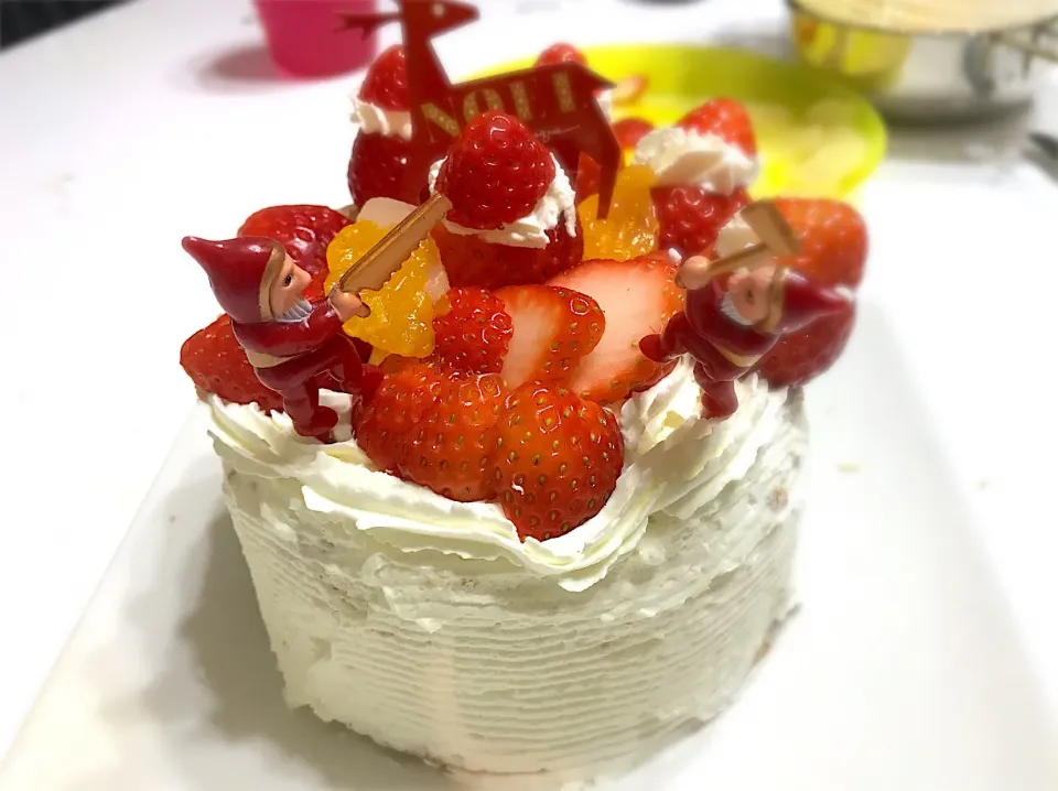 子供らとケーキ作った|はなびさなさん