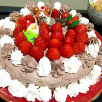 長女とクリスマスケーキ♡|akkoさん