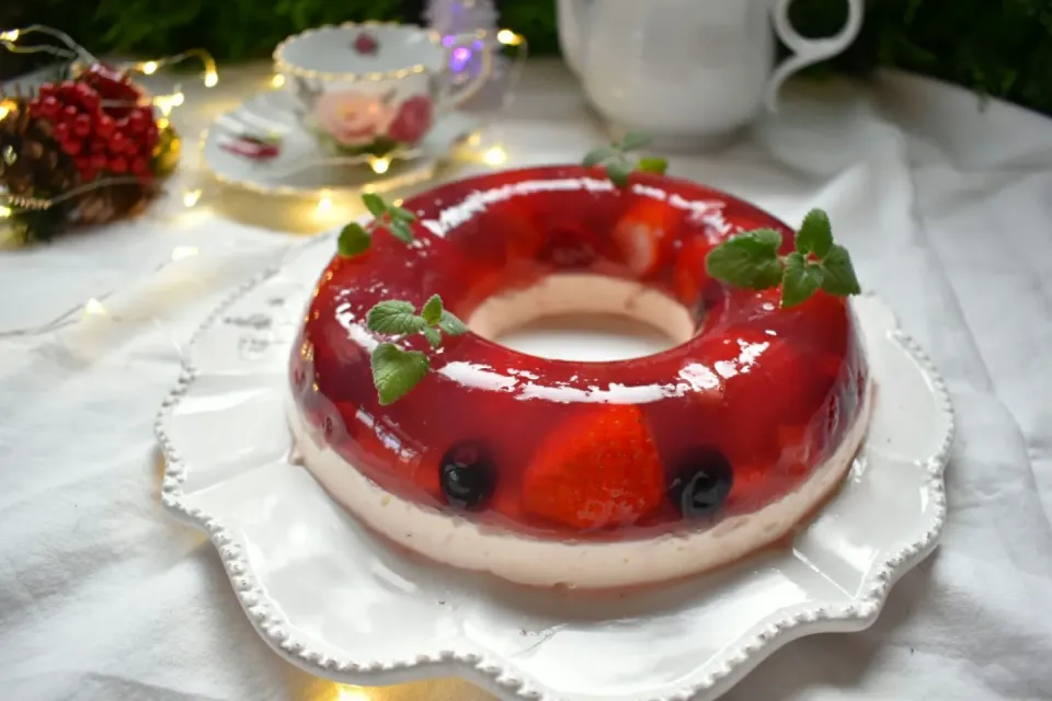 ベリーベリーゼリーのチーズケーキ  #クリスマスケーキ  #チーズケーキ|ひさちゃんさん