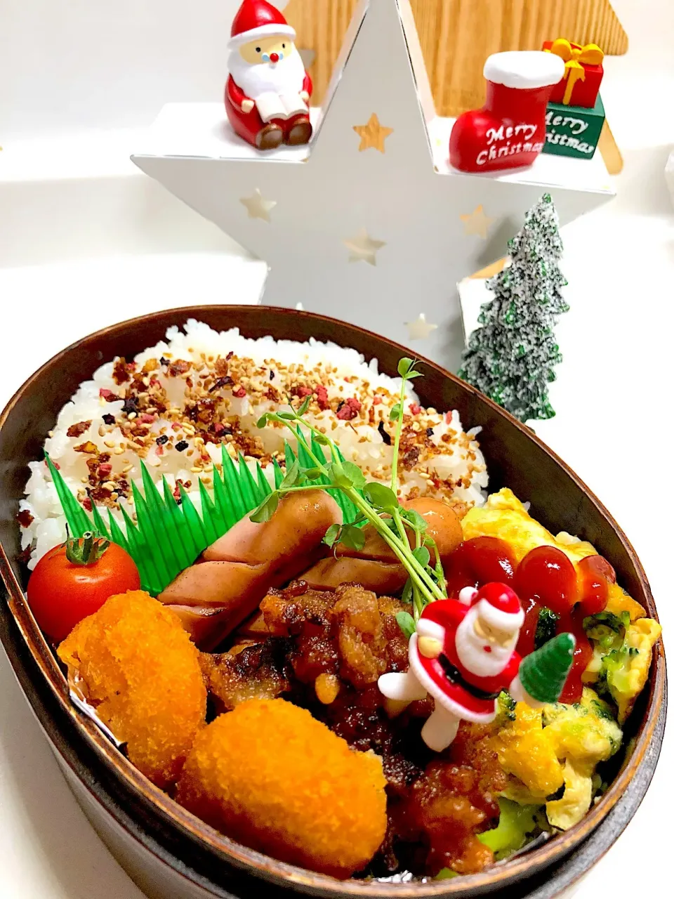 12/25パパ弁当🎄|三姉妹のママさん