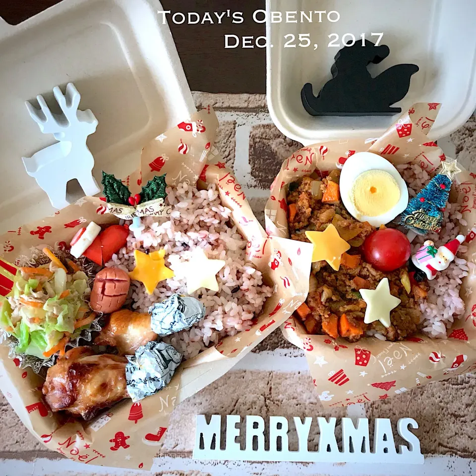 Snapdishの料理写真:高校生息子弁当〜🎄|まぁちゃんさん