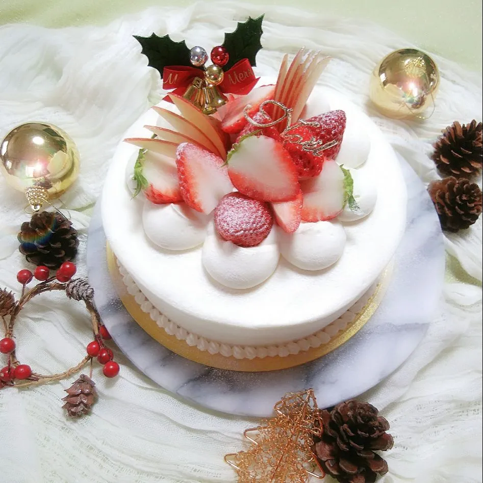 Snapdishの料理写真:苺のクリスマスケーキ(*^^*)|sakurakoさん