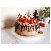 クリスマスのチョコ生ドリップケーキです❣️知人に作りました😊|juntan_uさん