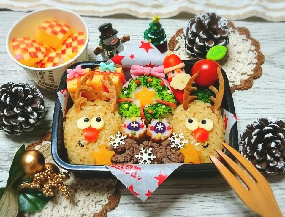 トナカイが主役のクリスマス弁当|erinko0205さん