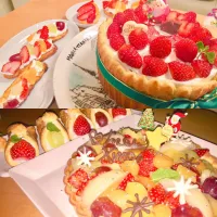 #クリスマスケーキ 
 #フルーツタルト 
 #ショートケーキ 
 #手作りケーキ|みなまる◎さん