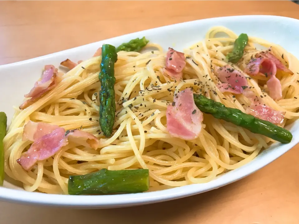 アスパラとベーコンのパスタ|みなまる◎さん