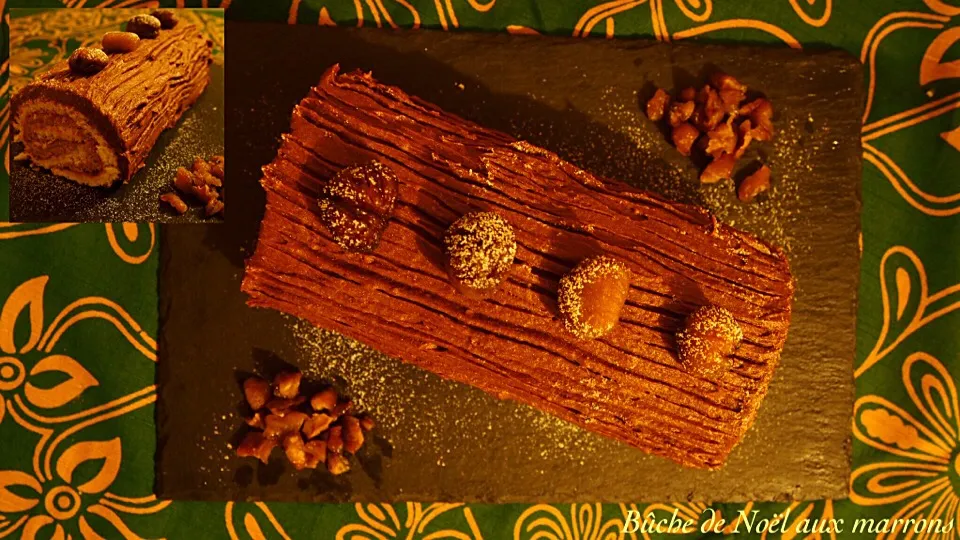 Snapdishの料理写真:Bûche de Noël aux marrons|ayuさん