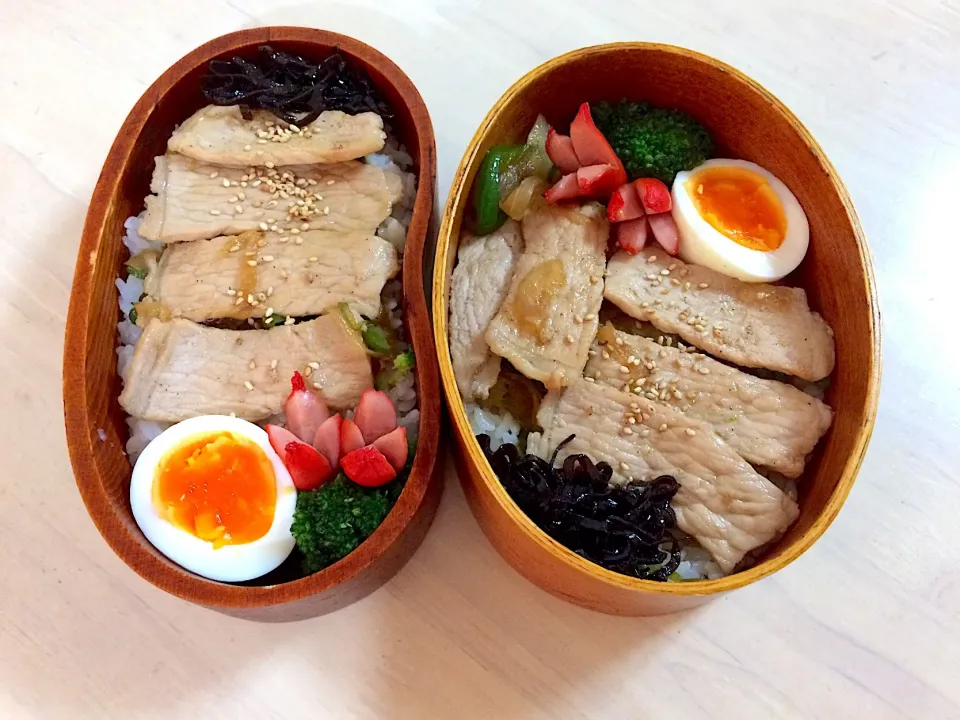 今日の男子弁当 2017/12/26
 #しょうが焼き  #男子弁当 #弁当  #赤ウィンナー   #茹でタマゴ  #ブロッコリー|Booパパさん