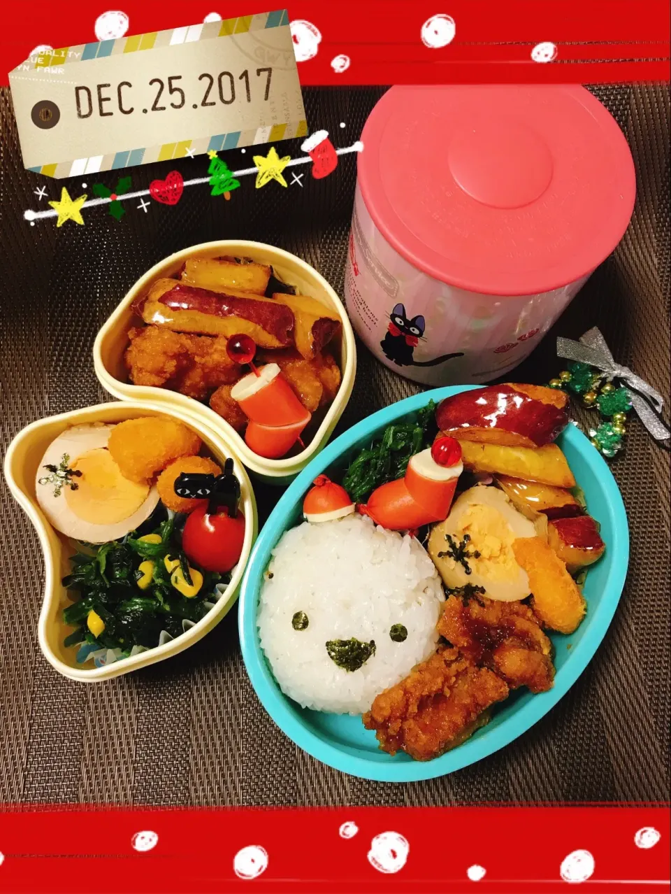 Snapdishの料理写真:2017/12/25   #冬休みお弁当|もっさんさん