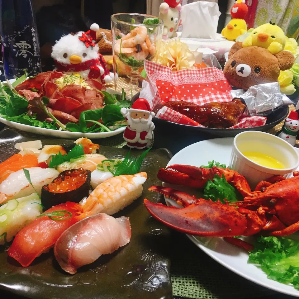 Snapdishの料理写真:結婚してから２回目のおうちクリスマスディナー(*´︶`*)❤︎|かんきちさん