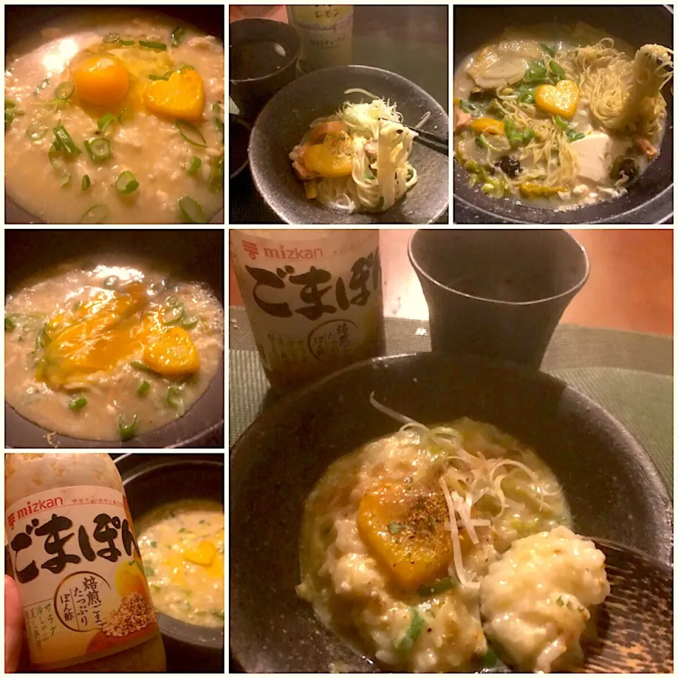 Snapdishの料理写真:Let's finish it up w/Ramen&Rice👉🍲〆は細麺からの雑炊|🌈Ami🍻さん