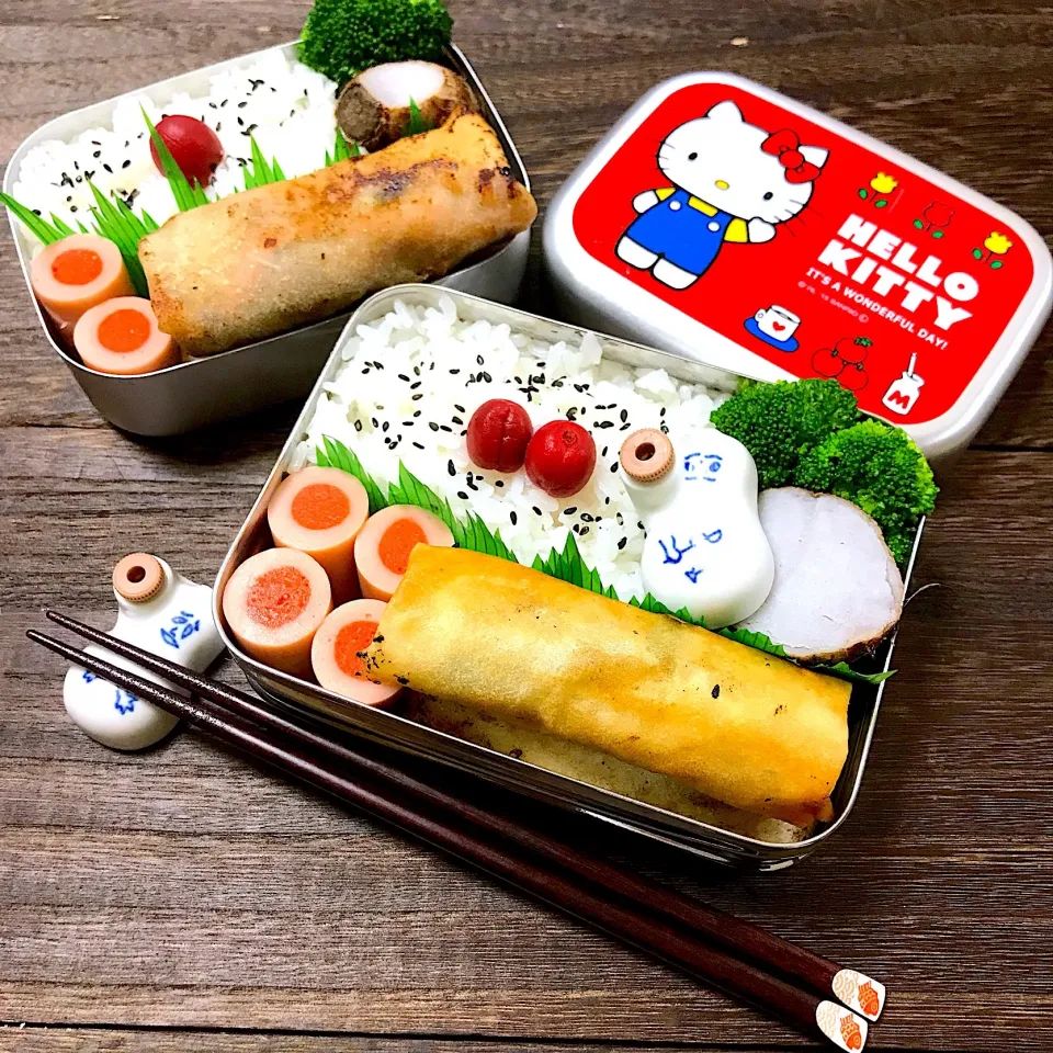 Snapdishの料理写真:娘と自分お弁当🍱🍴|mihooobuuさん