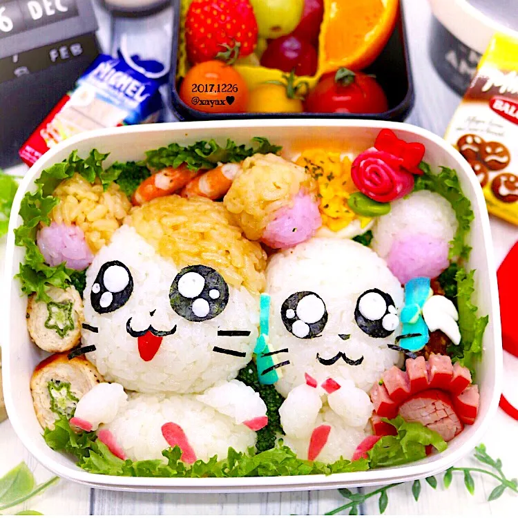 とっとこハム太郎弁当💕


 #デコ弁  #キャラ弁　 #とっとこハム太郎#リボンちゃん|あーたんさん