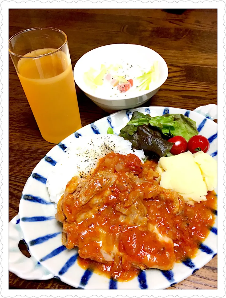 チキンの🍗トマト煮🍅|えみちさん