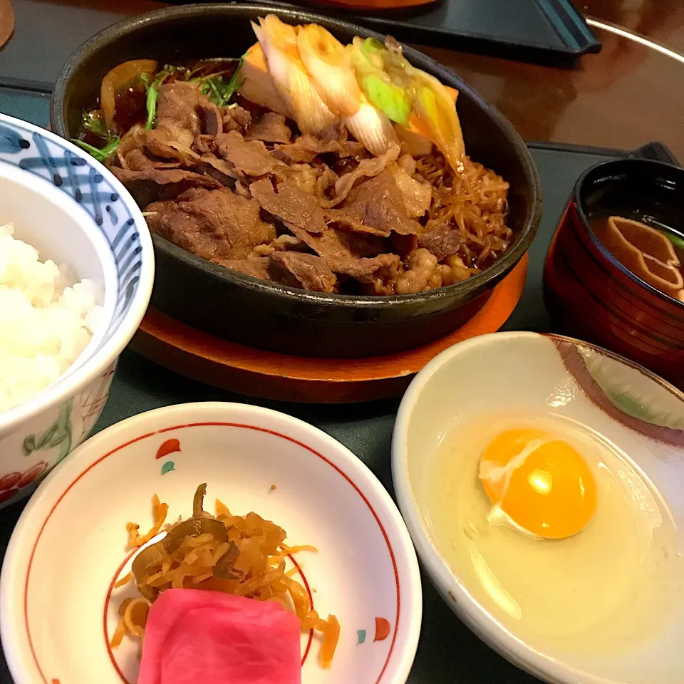 すき焼き定食@木曽路(赤坂見附)|塩豚骨さん