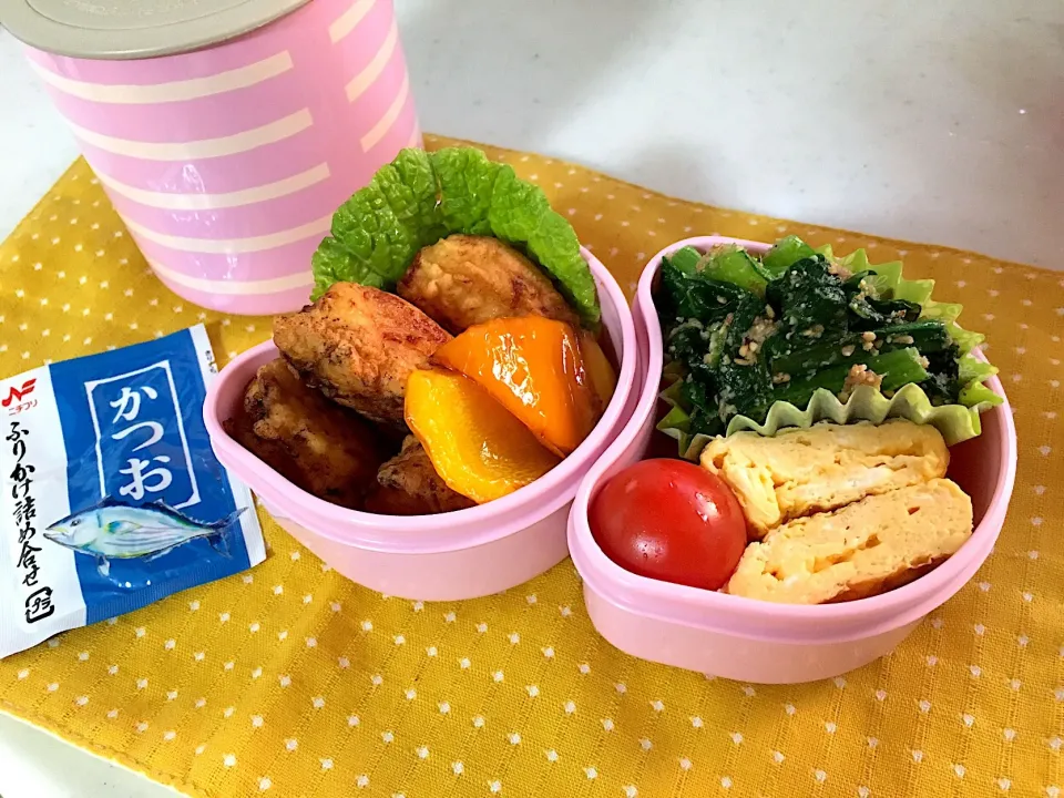 今日のお弁当🍱 胸肉の竜田揚げ✨|くっきいさん