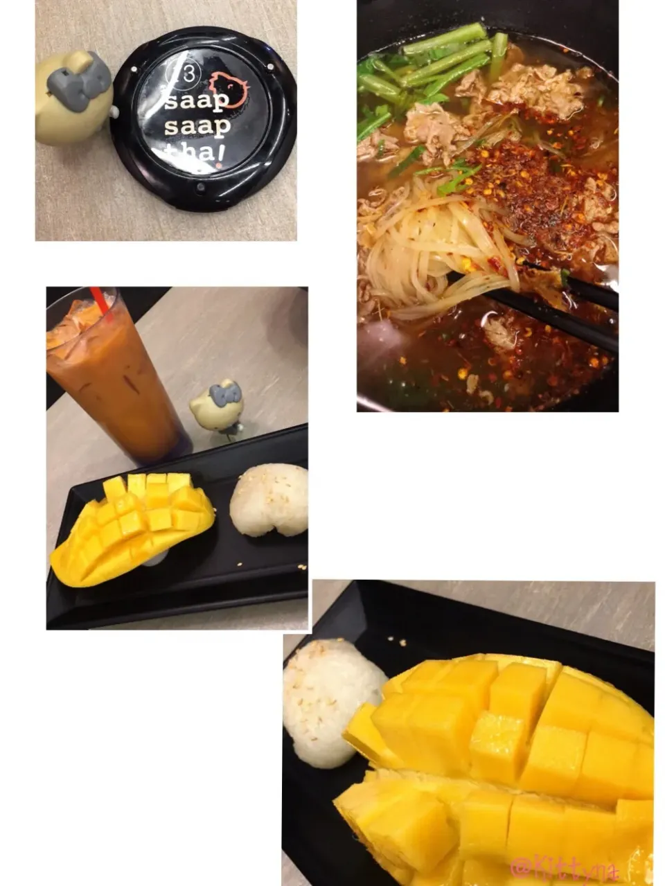 ❄️ Thai milk tea 🥤
Mango Tango 
🥩Beef Noodled 🍜|🎀Kittyna🌸さん