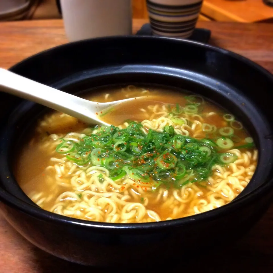 サッポロ一番みそラーメン 青ねぎトッピングのみ 2017.12.27|キラ姫さん