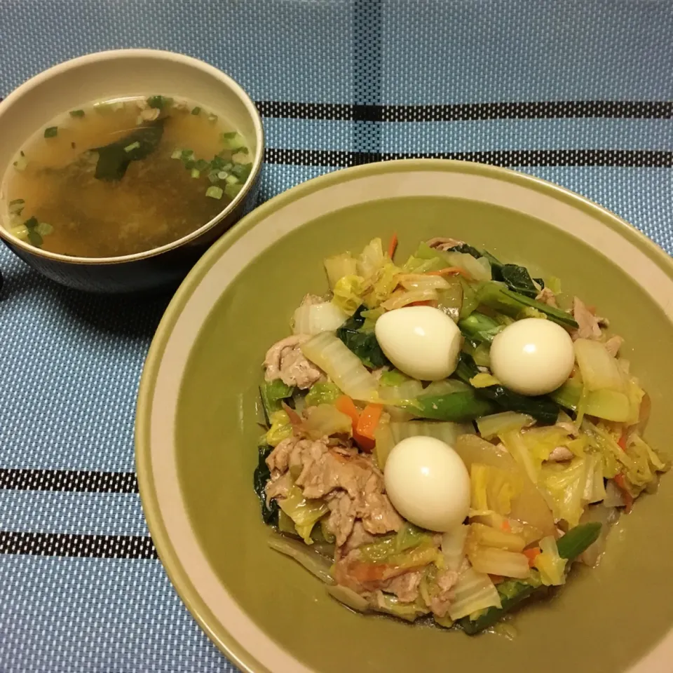 お味噌汁・中華丼|美也子さん