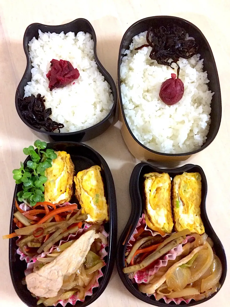 今日の男子弁当 2017年12/29
#スタミナ焼  #甘い卵焼き   #キンピラゴボウ  #日の丸弁当|Booパパさん