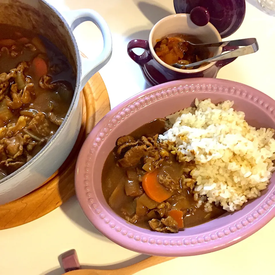 Snapdishの料理写真:#ラム肉 の #カレーライス 🍛 #マルコメキッチン さんの #グルテンフリー のカレールーを使いました|nokorinさん