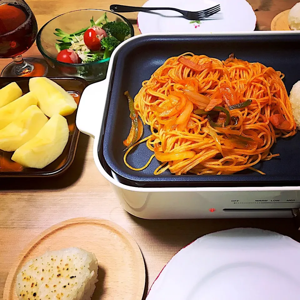 ブルーノで焼きナポリタン&焼きおにぎり🍙|みちさん