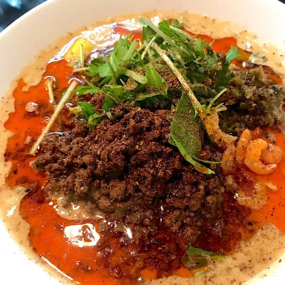 今年のシメの担担麺。浅草阿吽の担担麺❤️|リュカさん